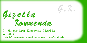 gizella kommenda business card